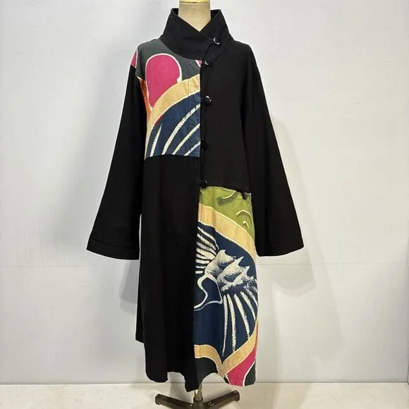 Ryo Sosaku Long Coat XL KIMONO STYLE - Picture 1 of 6